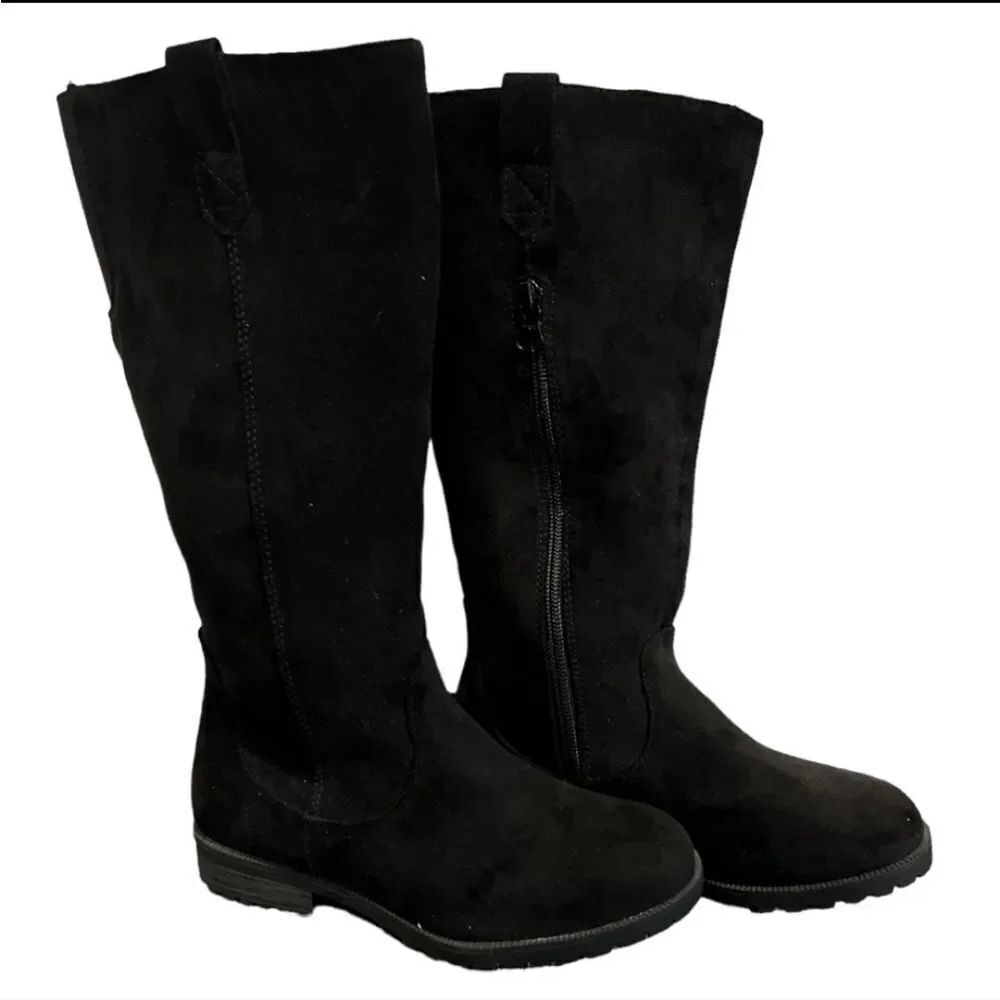 CAT&JACK GIRL SUEDE RIDING LONG ZIPPER CLOSURE SIDE BOOT